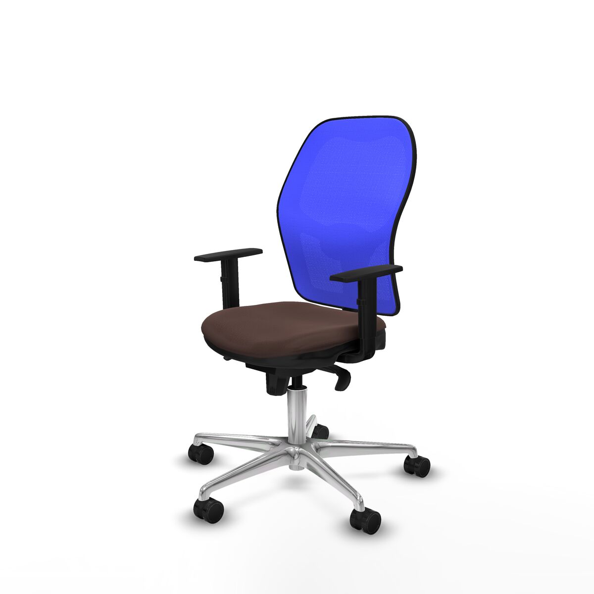 Silla de Oficina Piqueras y Crespo 1D086N0 Azul Marrón oscuro