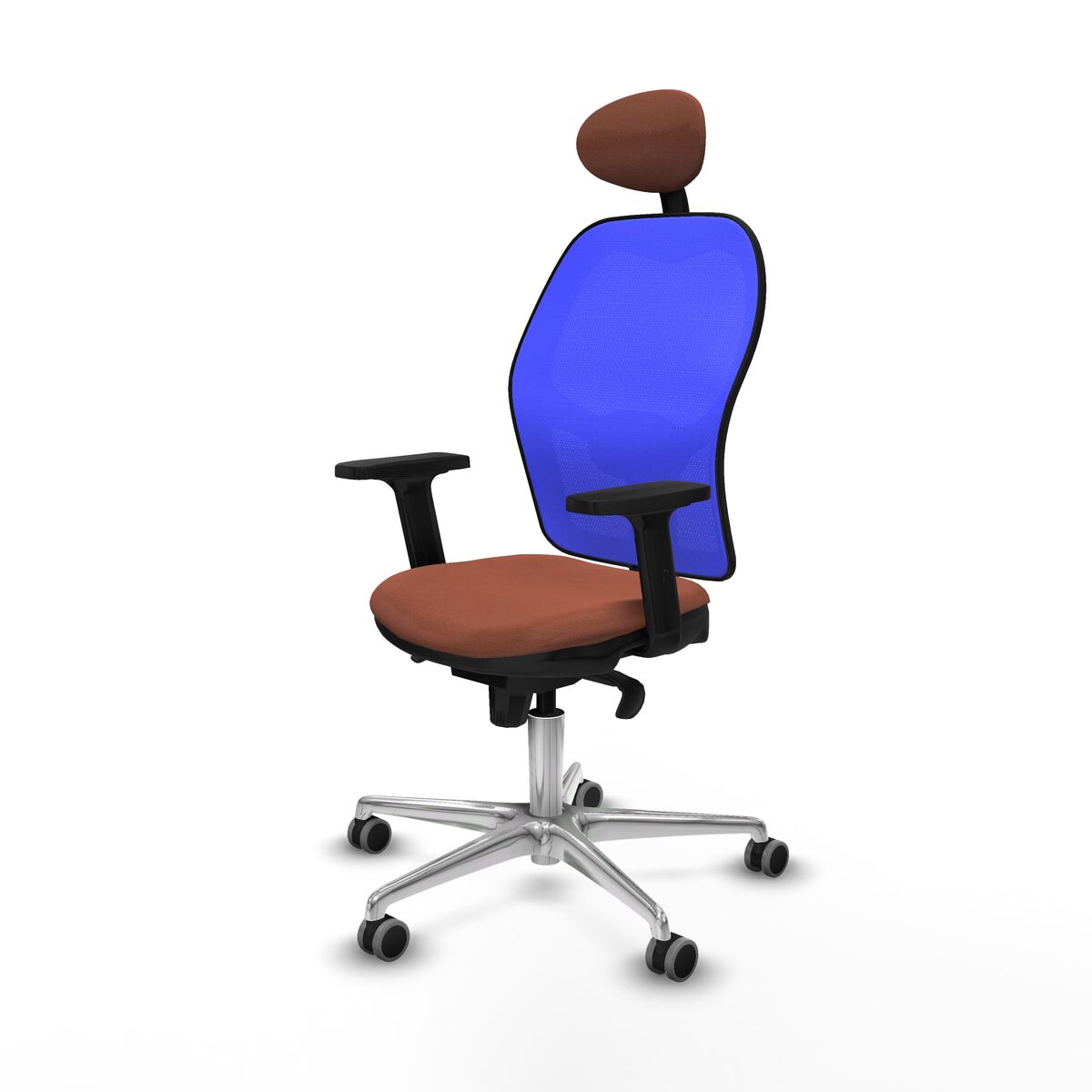 Silla de Oficina Piqueras y Crespo 2D086G1 Azul Marrón