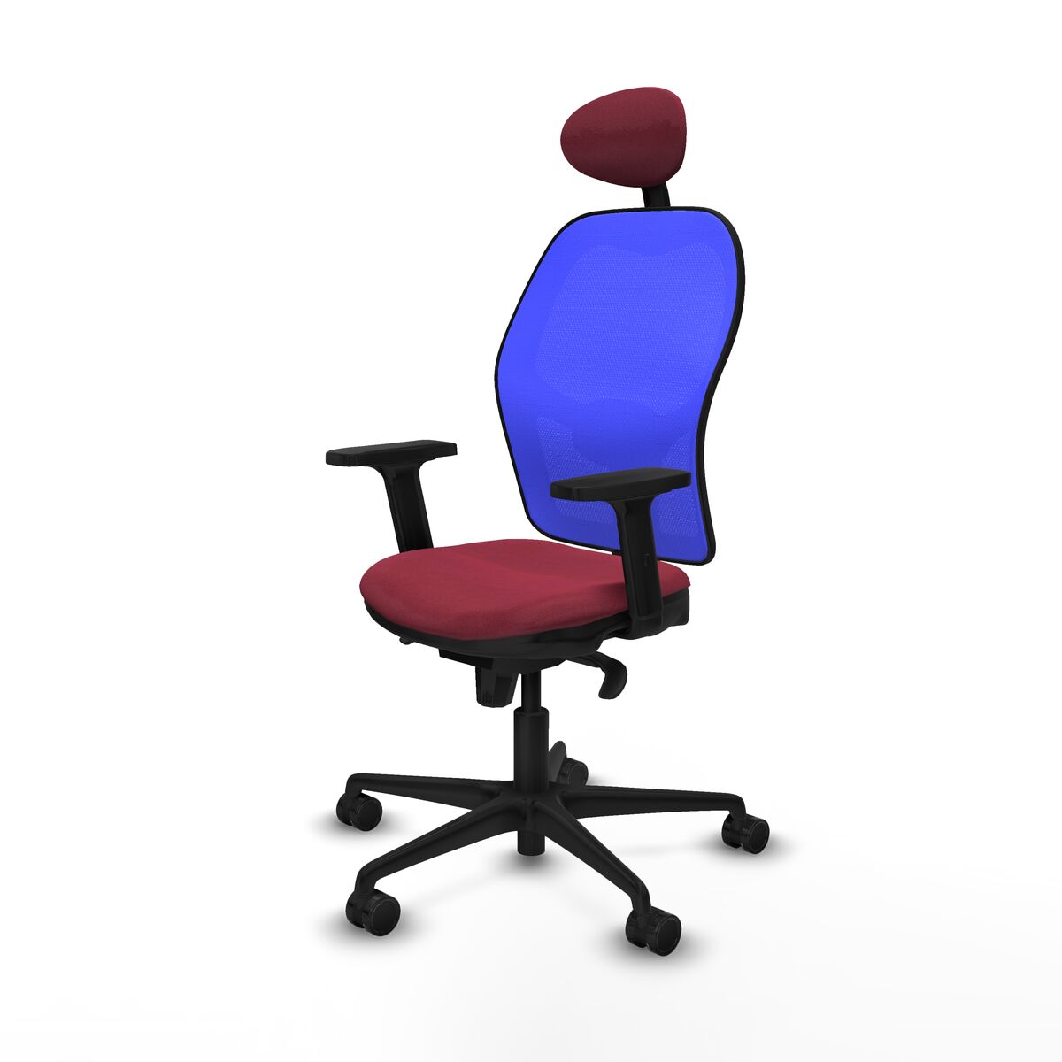 Silla de Oficina Piqueras y Crespo 2D036N1 Granate