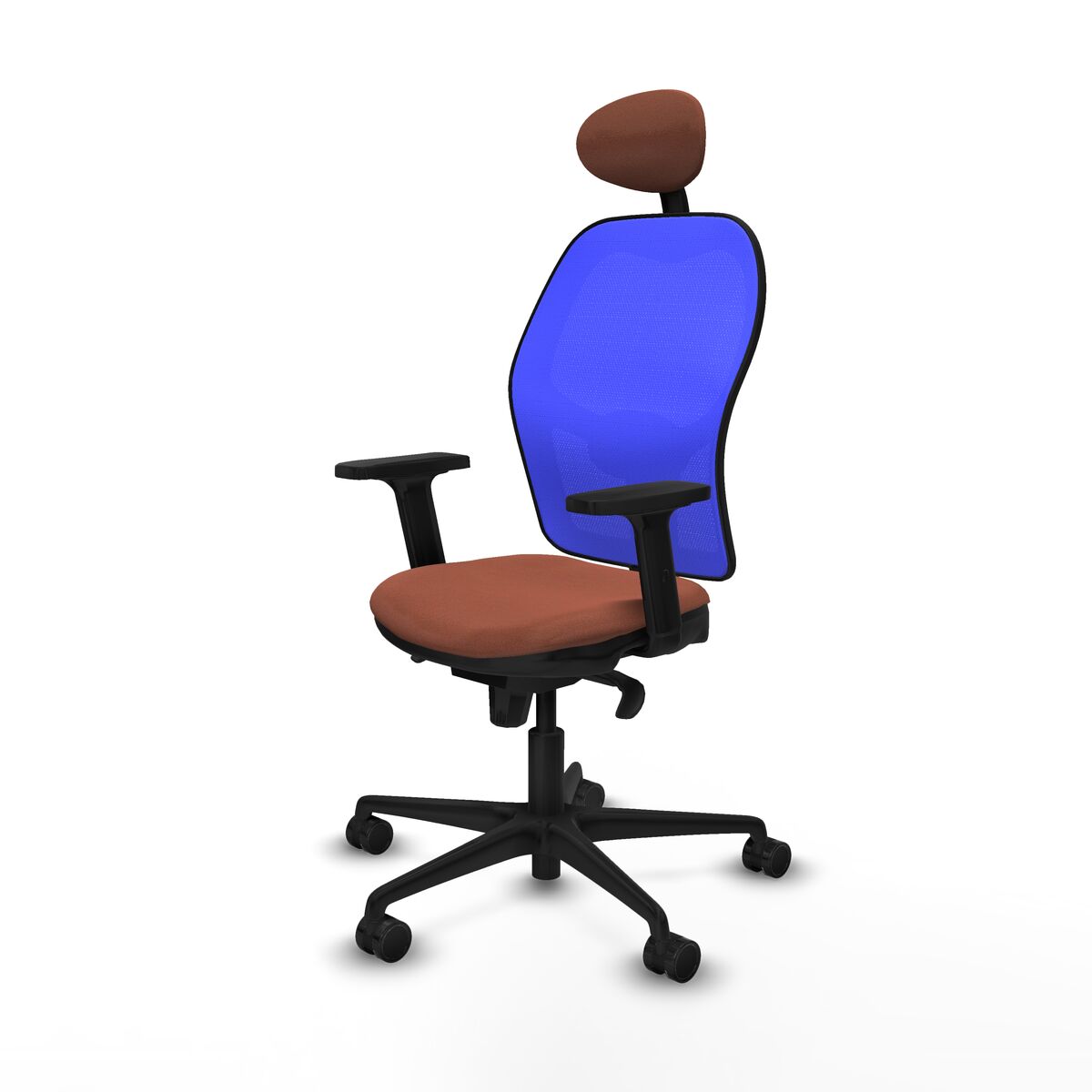 Silla de Oficina Piqueras y Crespo 2D036N1 Azul Marrón