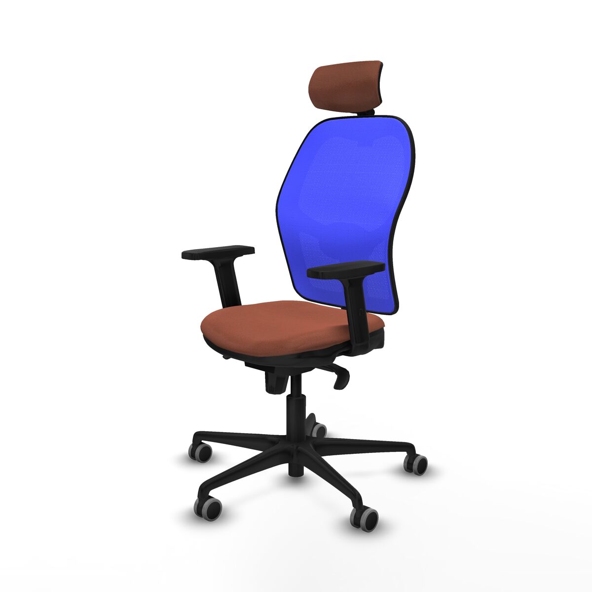 Silla de Oficina Piqueras y Crespo 2D036G2 Azul Marrón