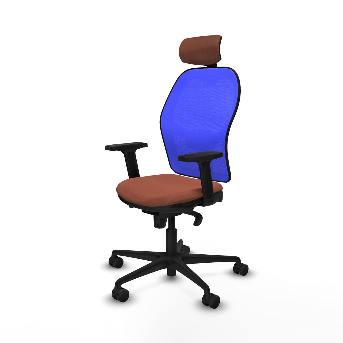 Silla de Oficina Piqueras y Crespo 2D036N2 Azul Marrón