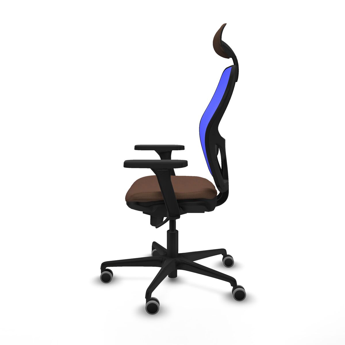 Silla de Oficina Piqueras y Crespo 3D036G1 Azul Marrón oscuro