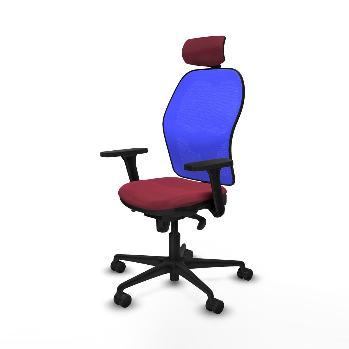 Silla de Oficina Piqueras y Crespo 3D036N2 Granate