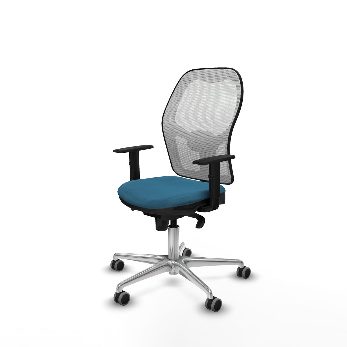 Silla de Oficina Piqueras y Crespo 1D086G0 Blanco Verde petróleo