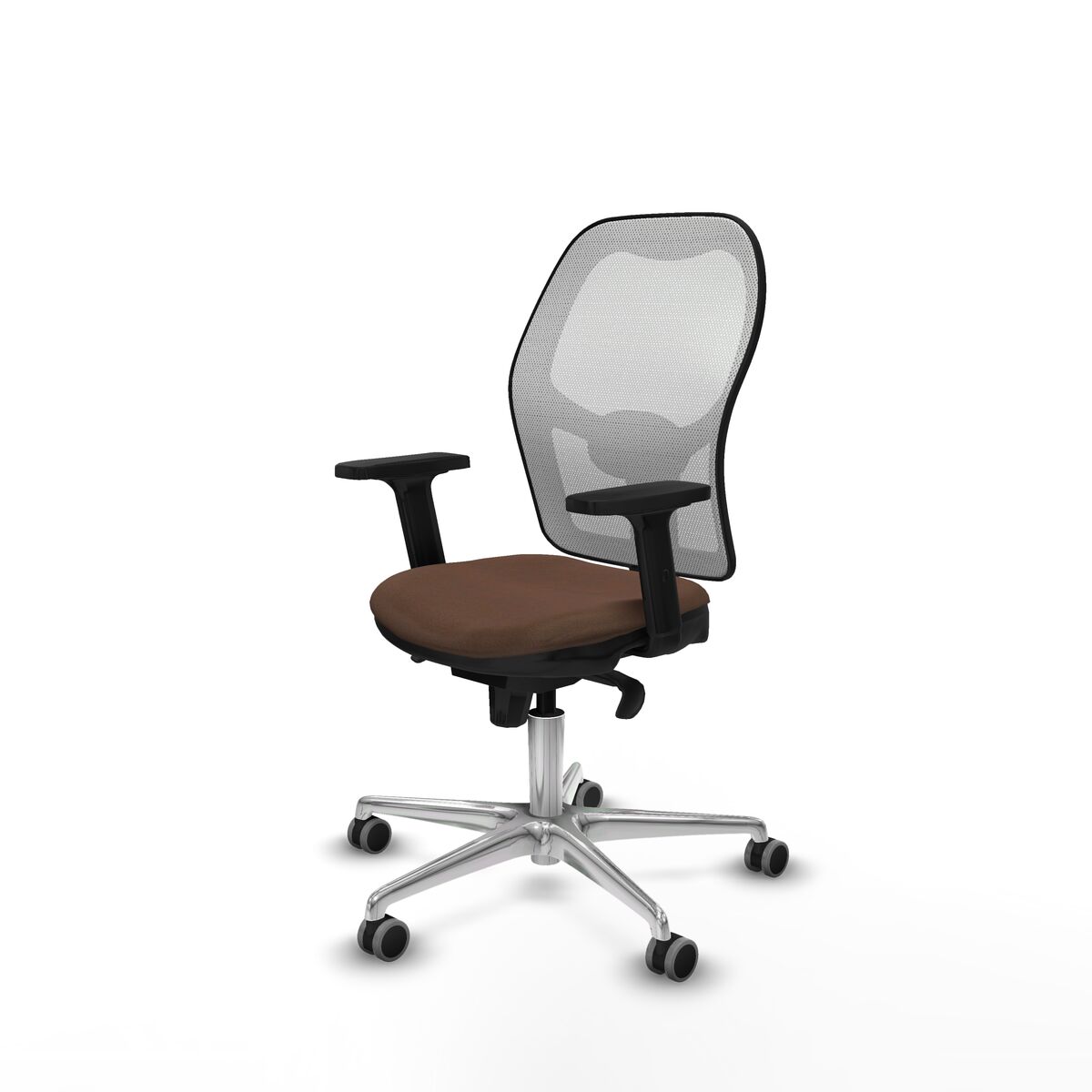 Silla de Oficina Piqueras y Crespo 2D086G0 Blanco Marrón oscuro