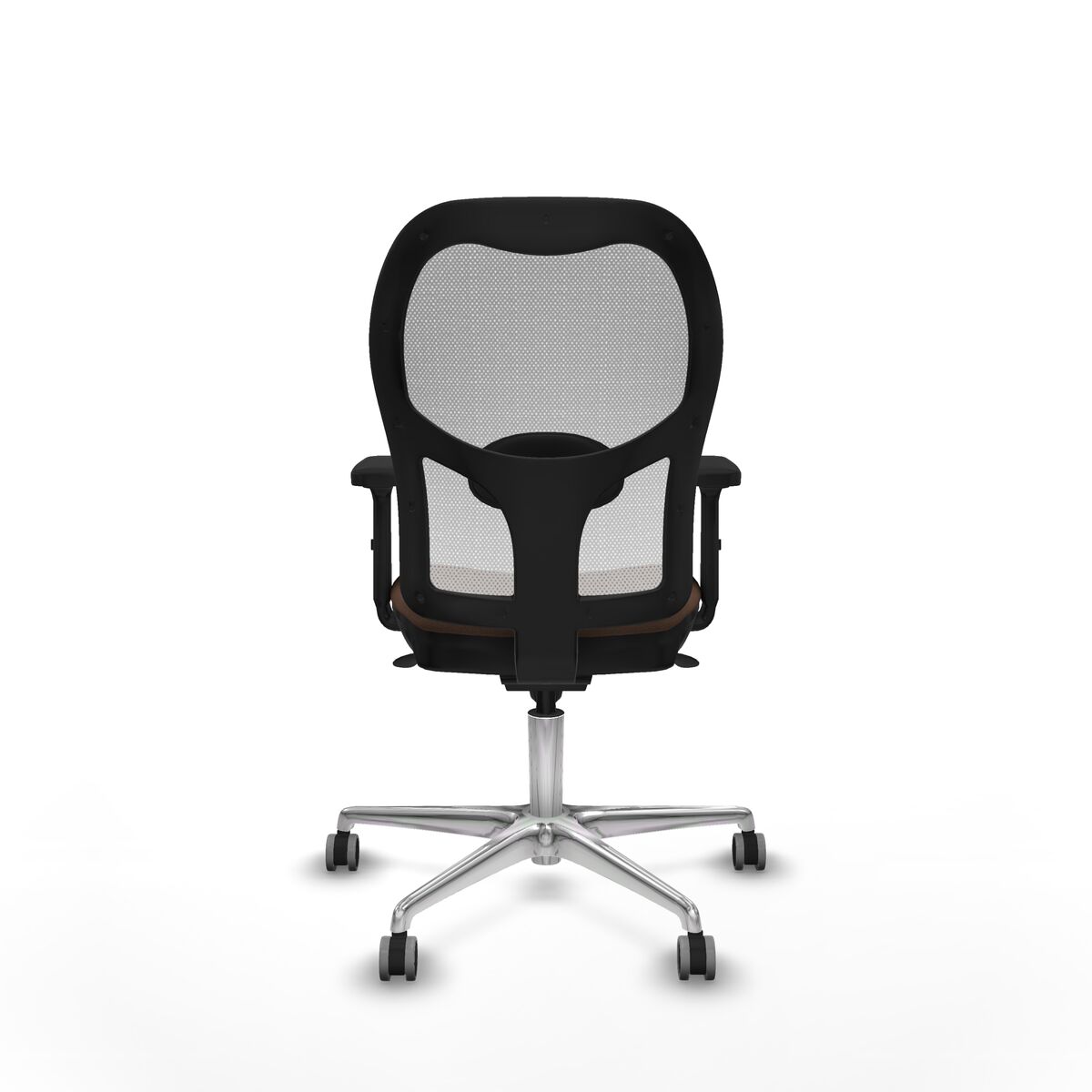 Silla de Oficina Piqueras y Crespo 2D086G0 Blanco Marrón oscuro