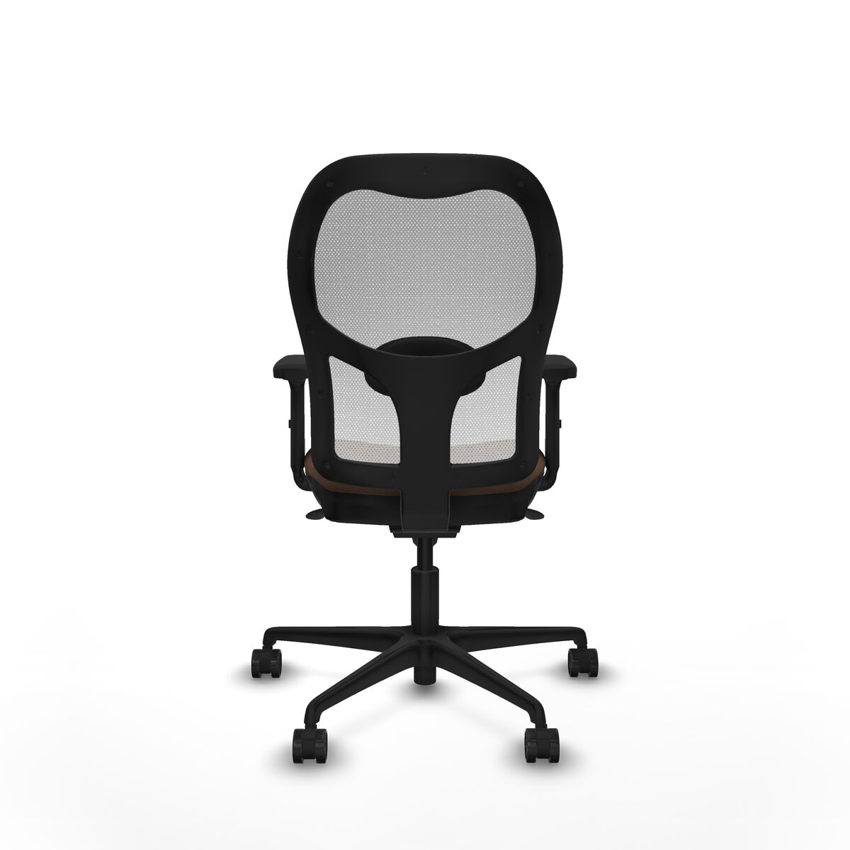 Silla de Oficina Piqueras y Crespo 2D036N0 Blanco Marrón oscuro