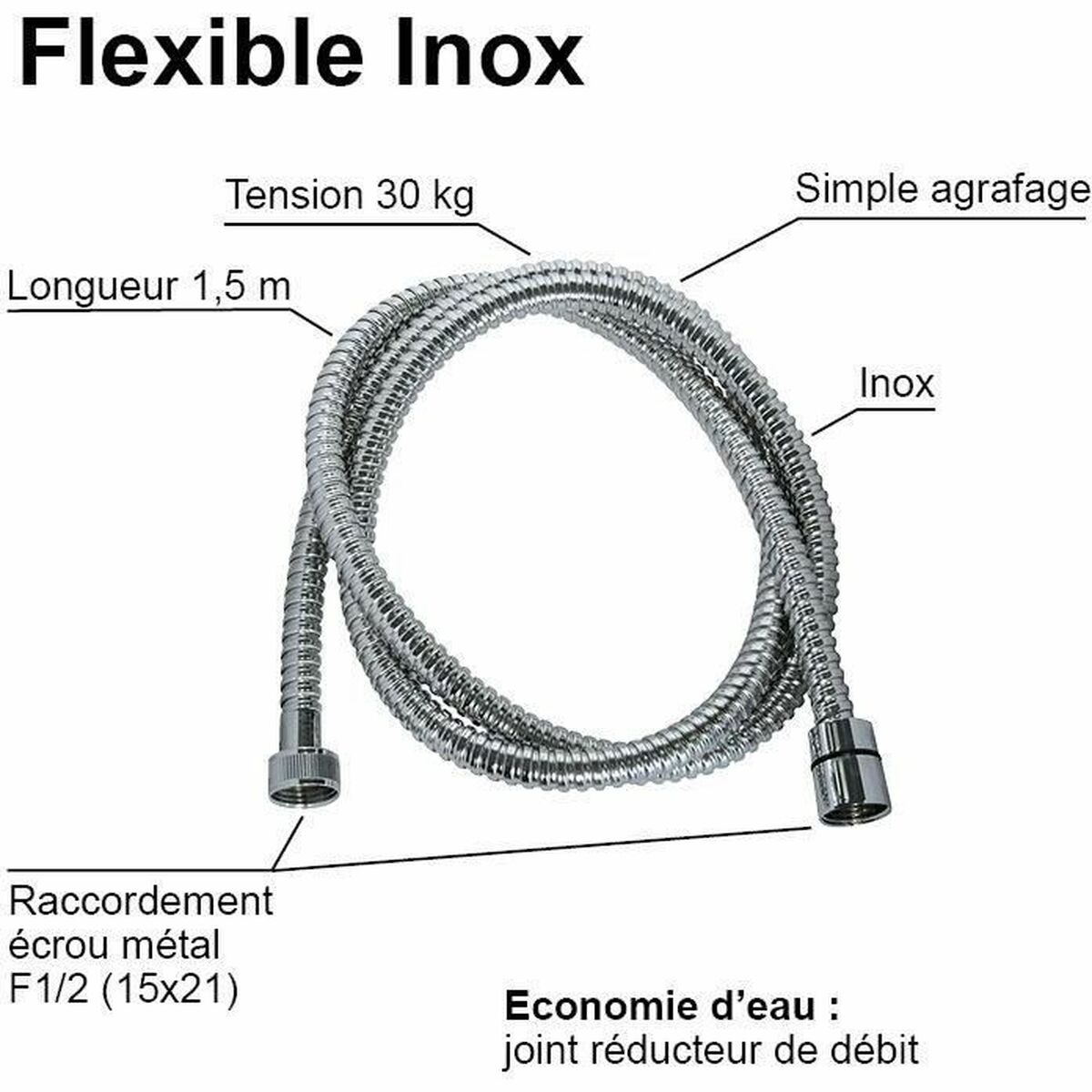Manguera de Ducha Edouard Rousseau 1,5 m