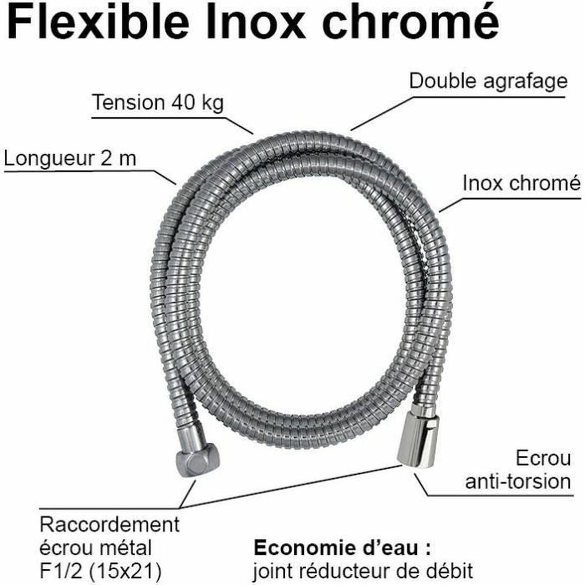 Manguera de Ducha Edouard Rousseau 2 m