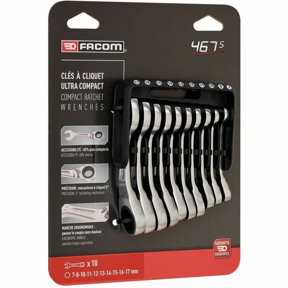 Juego de llaves combinadas Facom 467BS.JP10PB