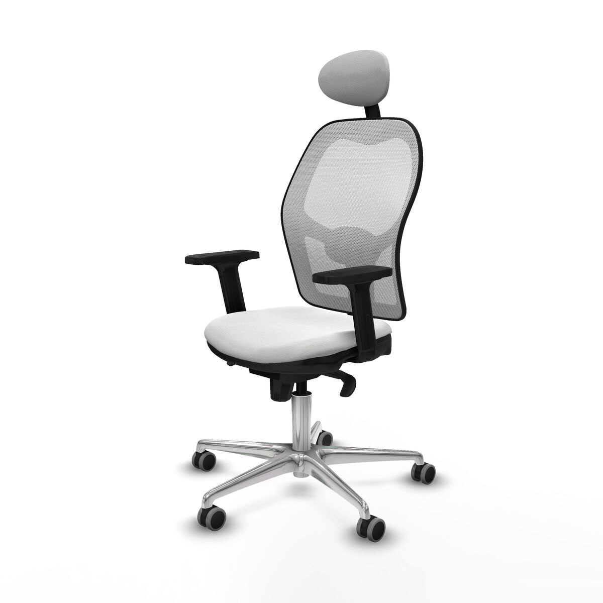 Silla de Oficina con Cabecero Piqueras y Crespo 2D086G1 Blanco