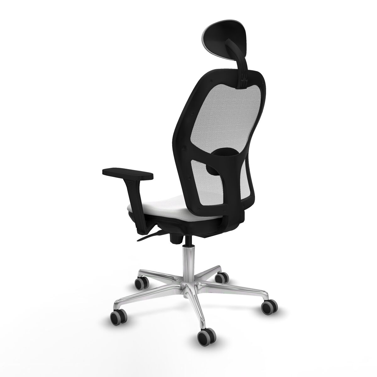 Silla de Oficina con Cabecero Piqueras y Crespo 3D086G1 Blanco