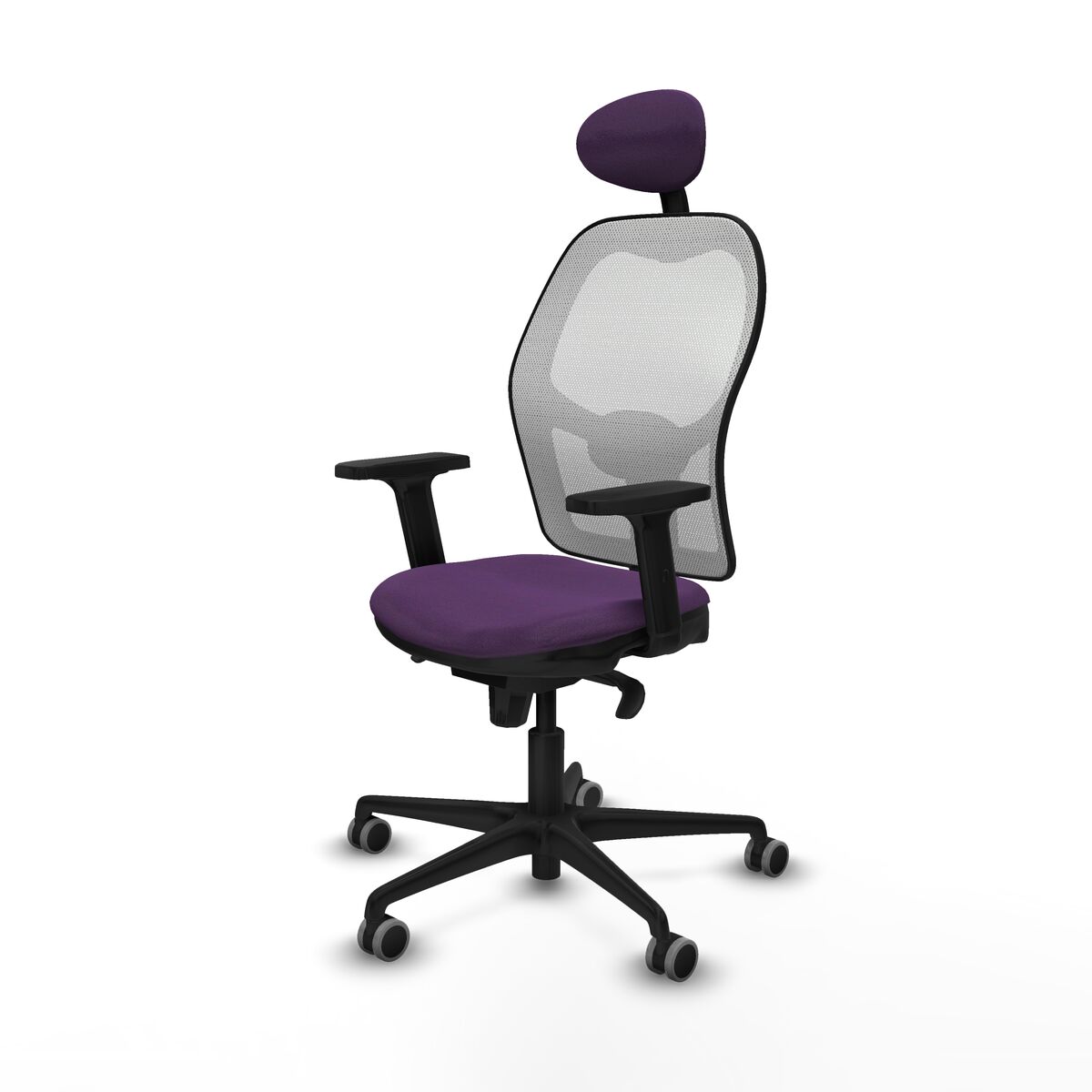 Silla de Oficina con Cabecero Piqueras y Crespo 2D036G1 Morado
