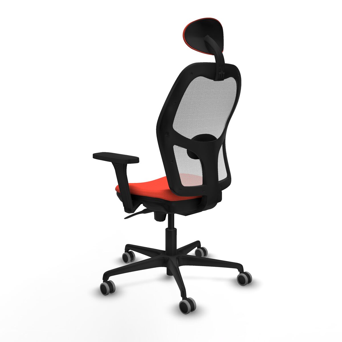 Silla de Oficina con Cabecero Piqueras y Crespo 3D036G1 Naranja Oscuro