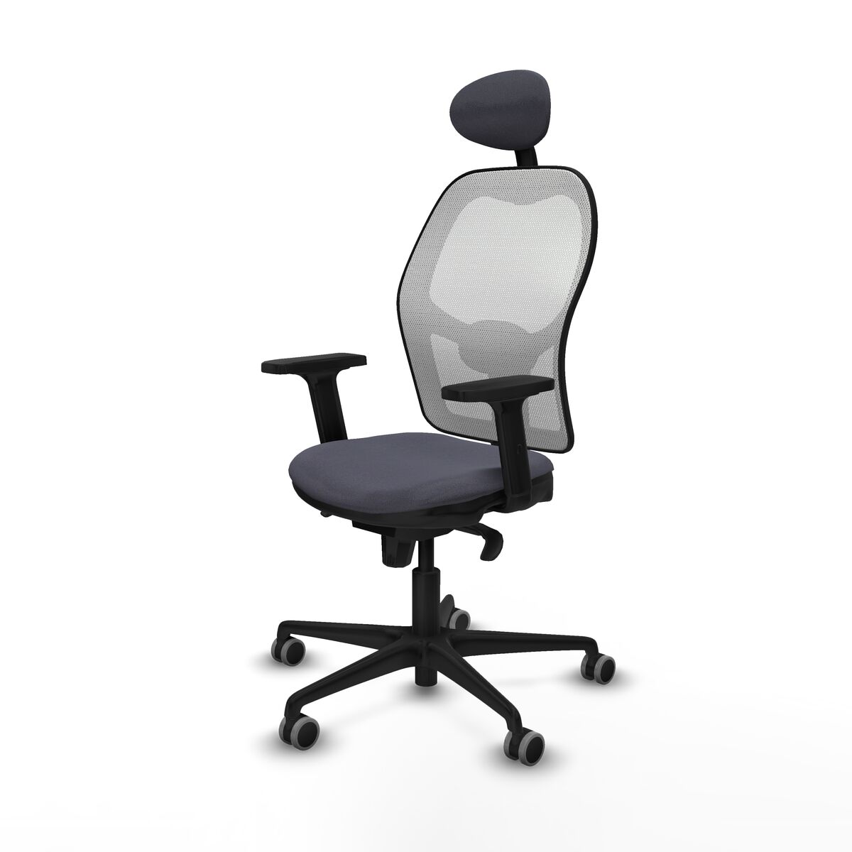 Silla de Oficina con Cabecero Piqueras y Crespo 2D036G1 Gris oscuro