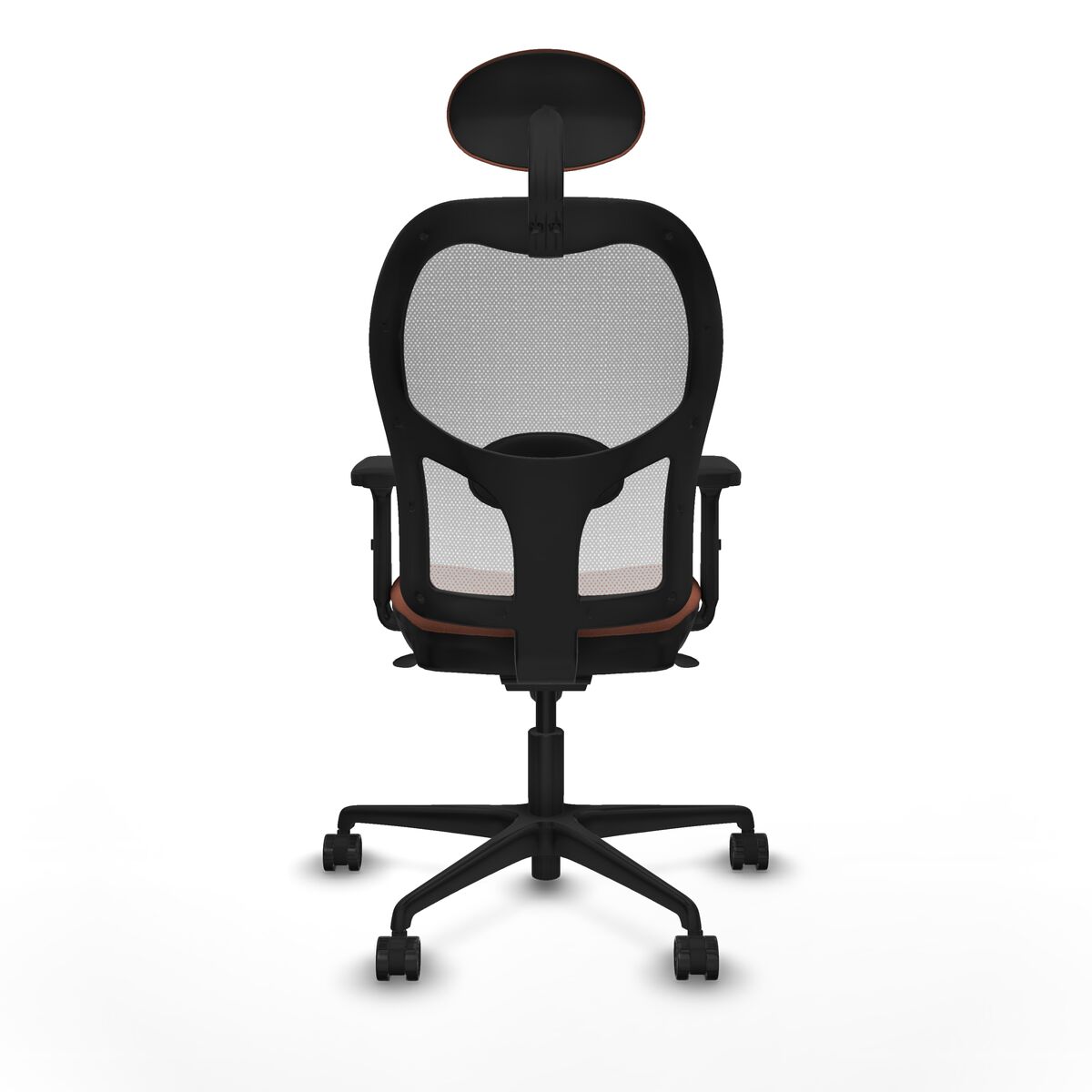 Silla de Oficina con Cabecero Piqueras y Crespo 2D036N1 Blanco Marrón