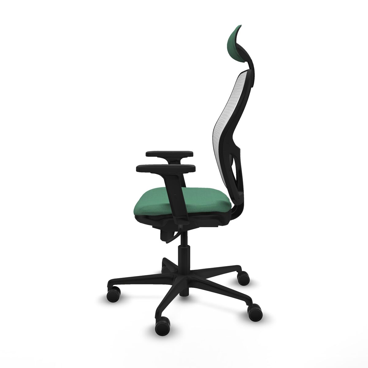 Silla de Oficina con Cabecero Piqueras y Crespo 2D036N1 Verde Esmeralda