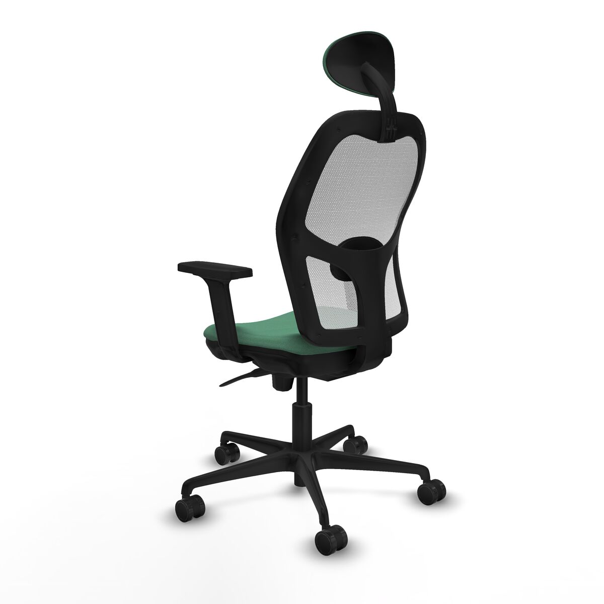 Silla de Oficina con Cabecero Piqueras y Crespo 2D036N1 Verde Esmeralda