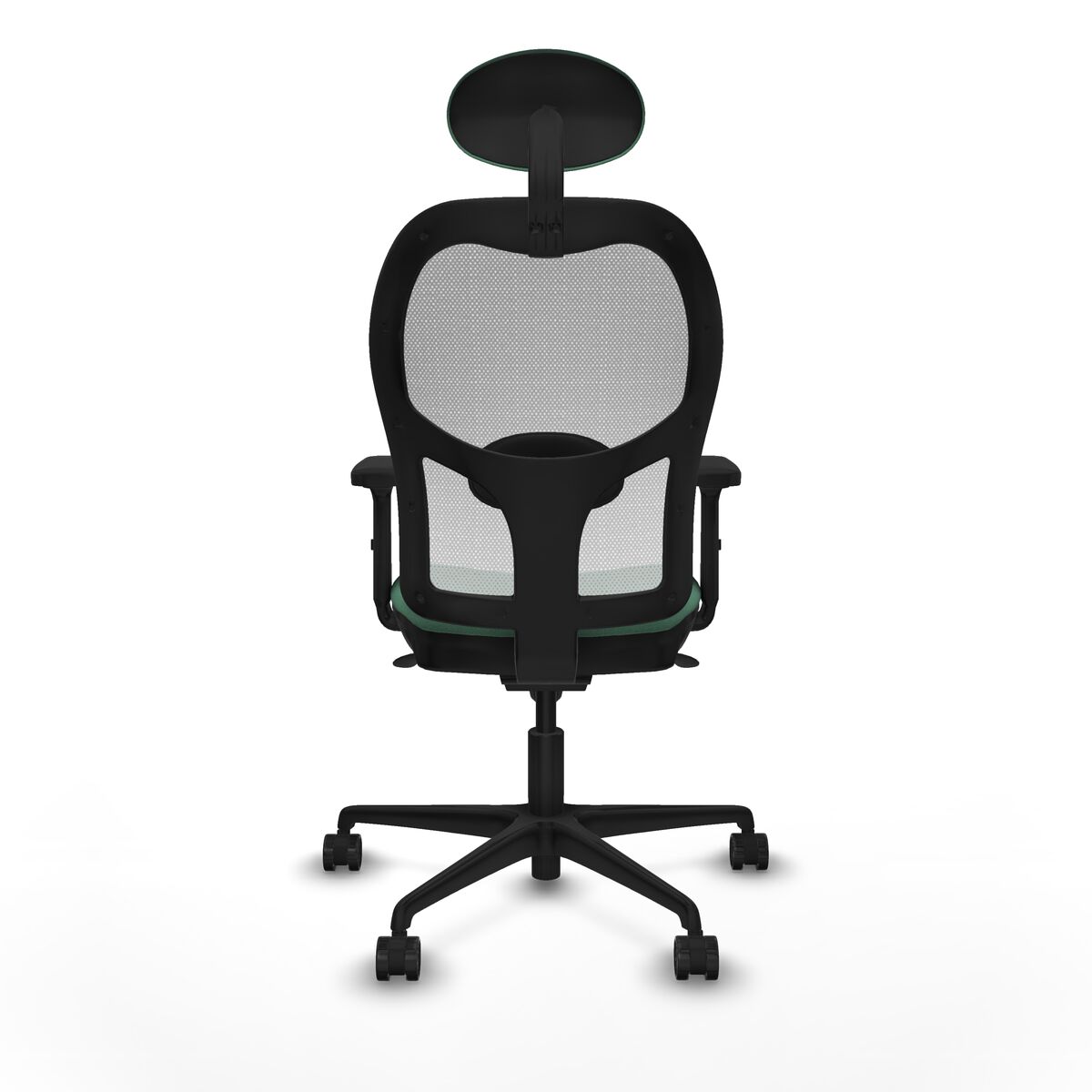 Silla de Oficina con Cabecero Piqueras y Crespo 2D036N1 Verde Esmeralda