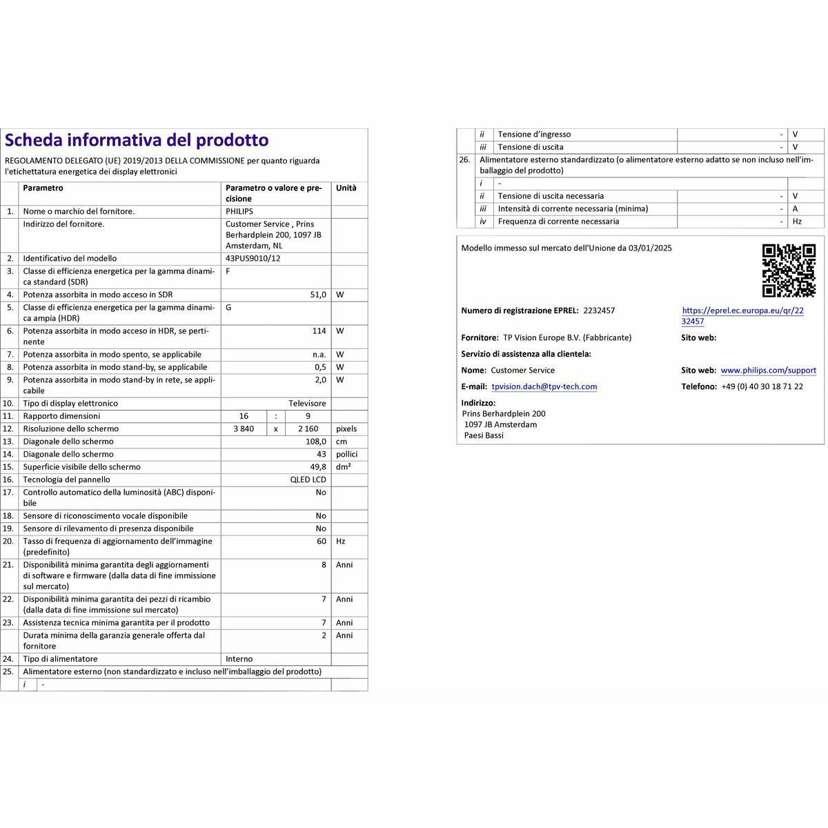 Smart TV Philips 43PUS9010/12 43" 4K Ultra HD LED HDR QLED