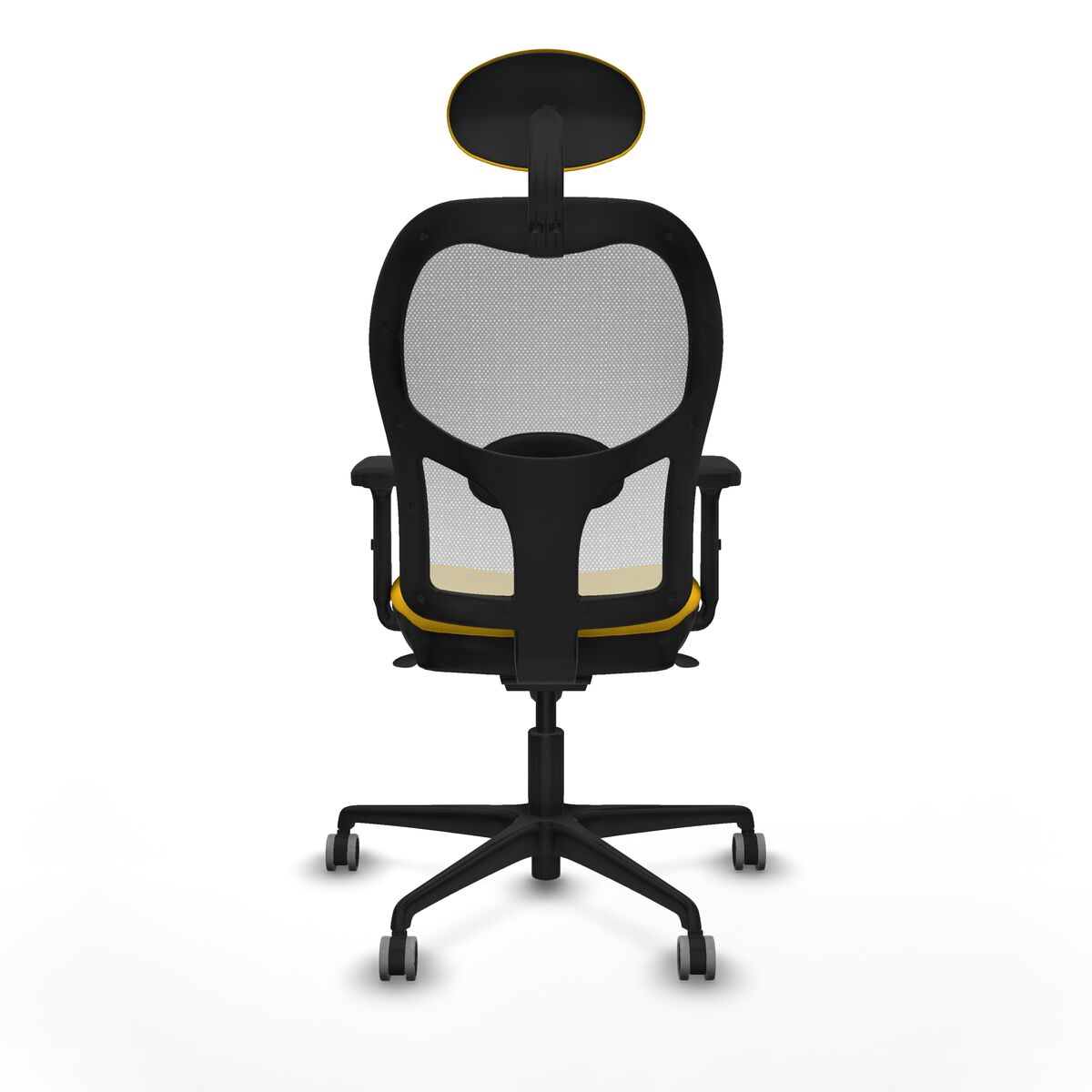 Silla de Oficina con Cabecero Piqueras y Crespo 2D036G1 Amarillo