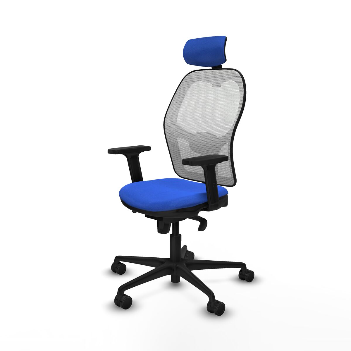 Silla de Oficina con Cabecero Piqueras y Crespo 2D036N2 Azul