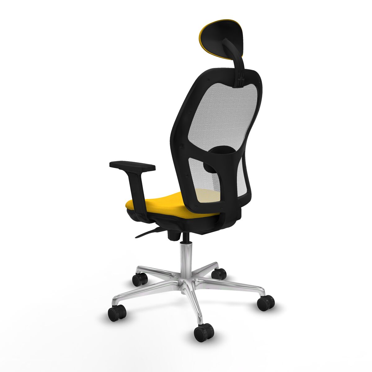 Silla de Oficina con Cabecero Piqueras y Crespo 2D086N1 Amarillo