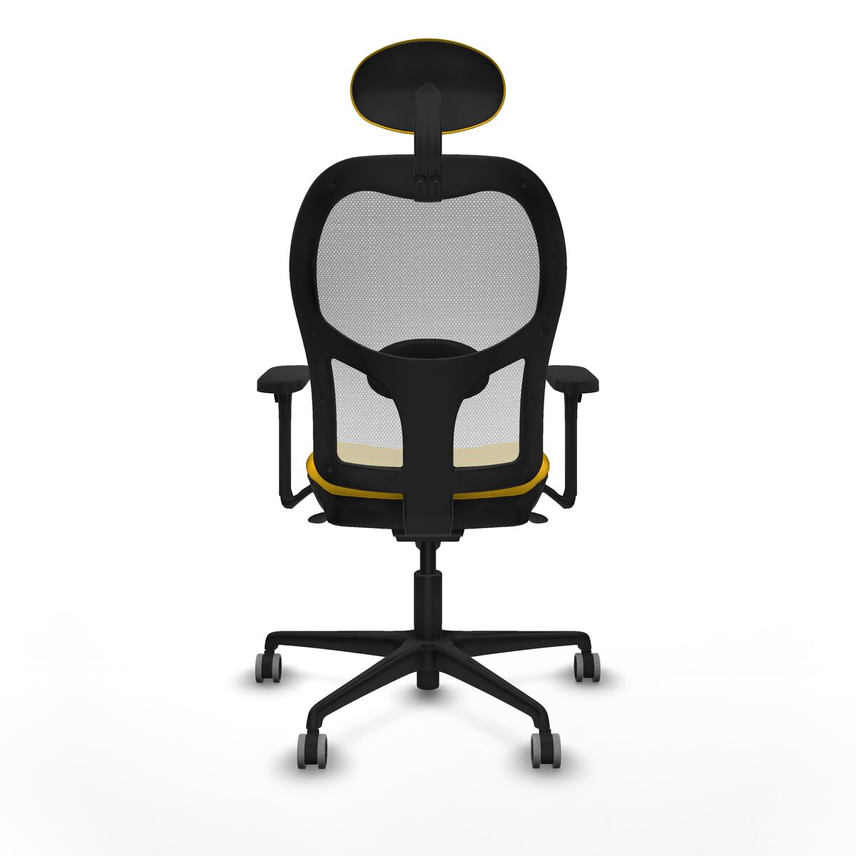 Silla de Oficina con Cabecero Piqueras y Crespo 3D036G1 Amarillo