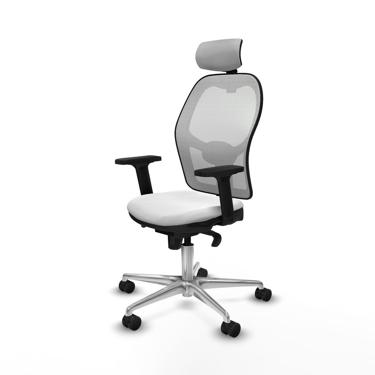 Silla de Oficina con Cabecero Piqueras y Crespo 2D086N2 Blanco