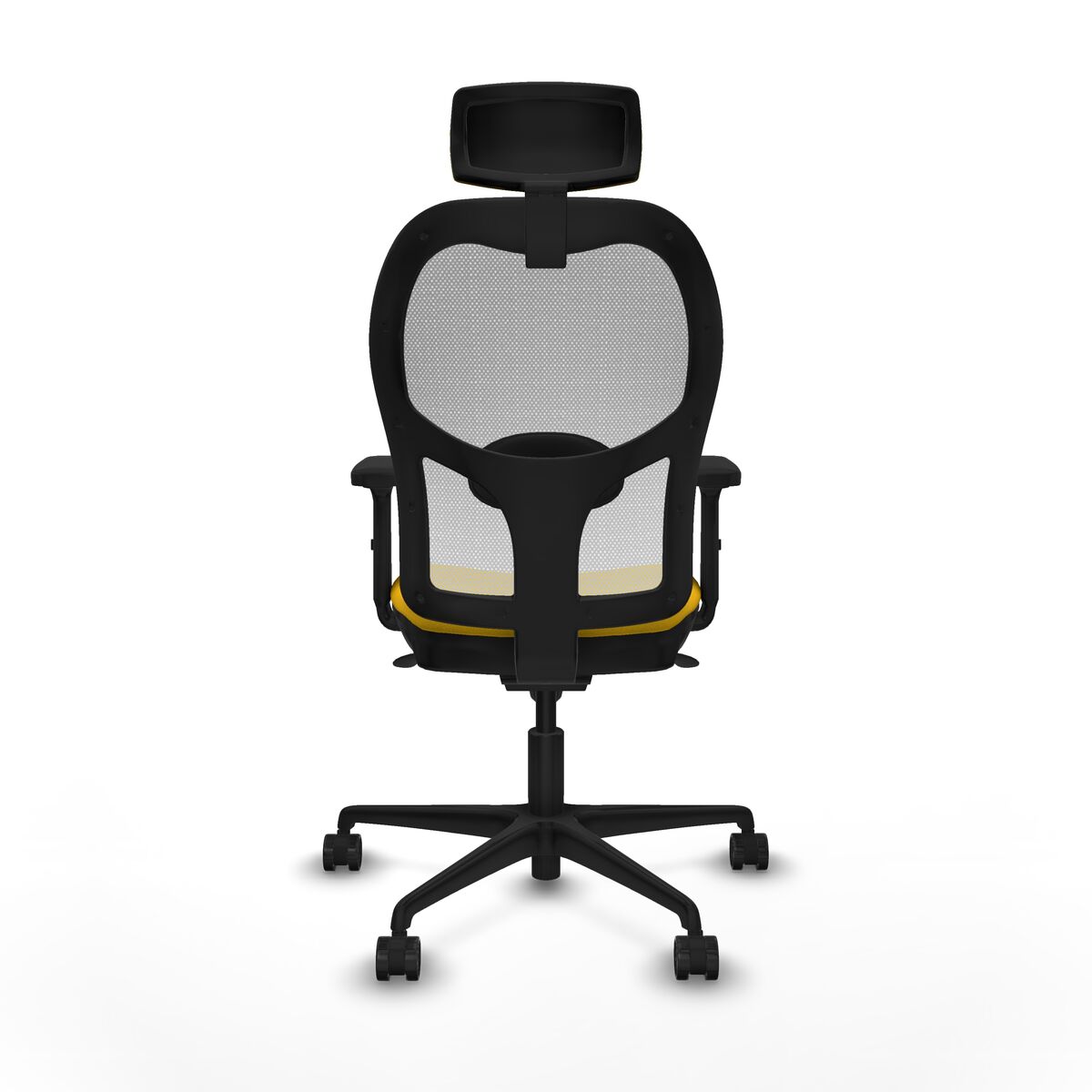 Silla de Oficina con Cabecero Piqueras y Crespo 2D036N2 Amarillo