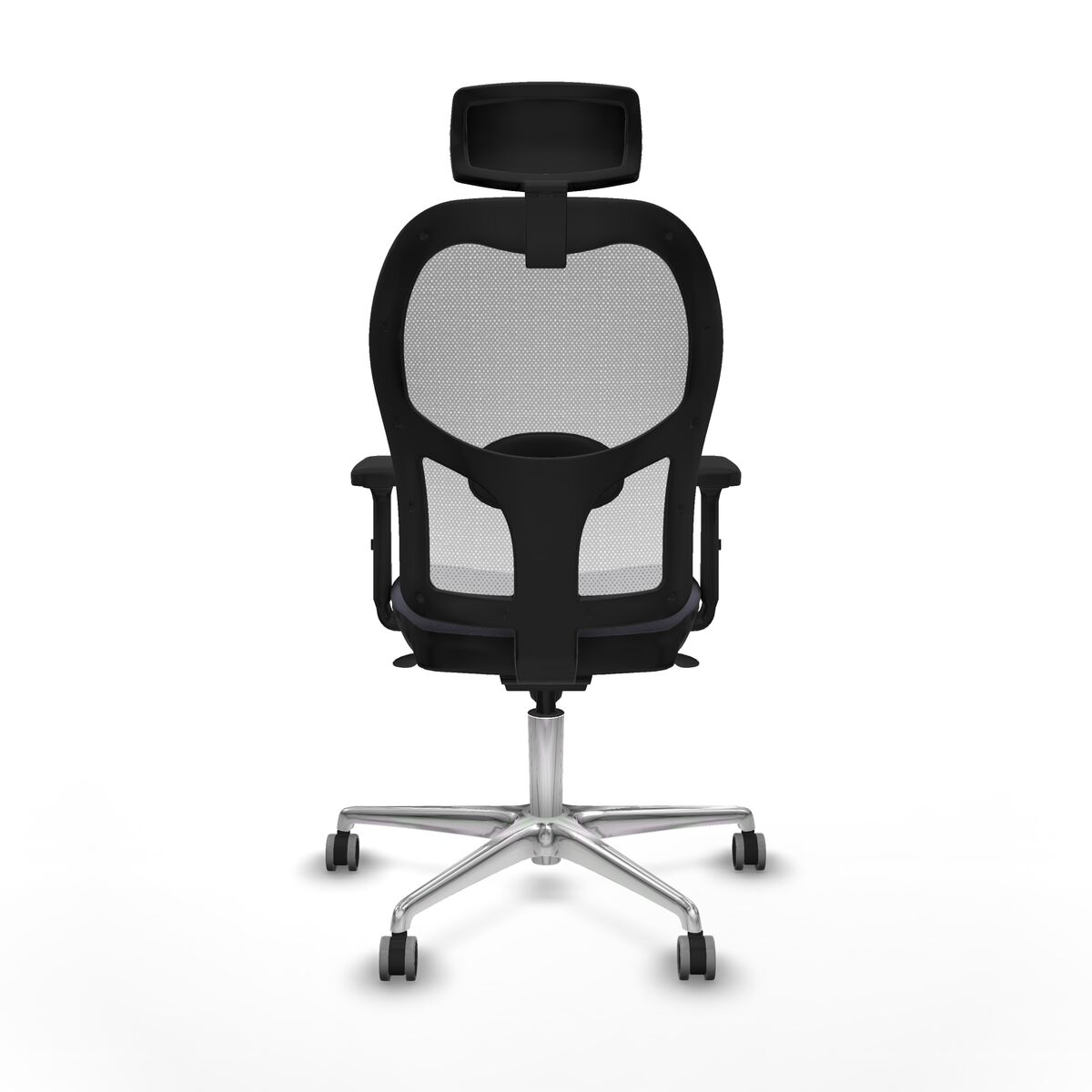 Silla de Oficina con Cabecero Piqueras y Crespo 2D086G2 Gris oscuro