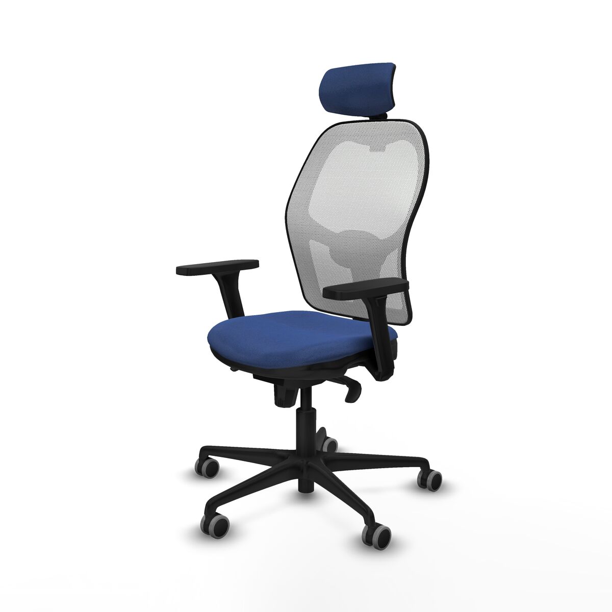 Silla de Oficina con Cabecero Piqueras y Crespo 3D036G2 Azul marino