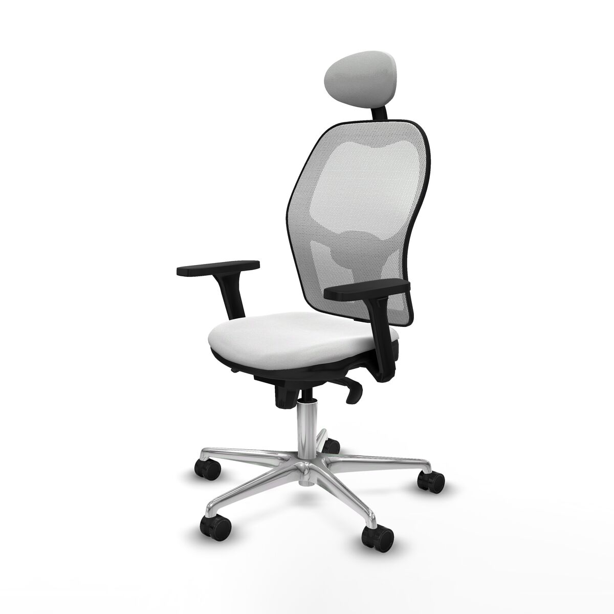 Silla de Oficina con Cabecero Piqueras y Crespo 3D086N1 Blanco