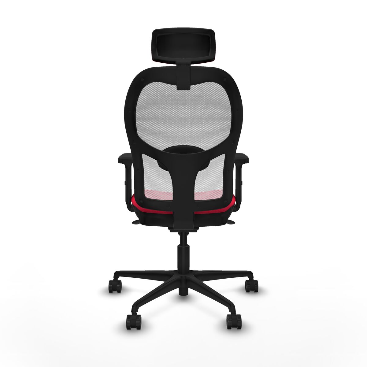 Silla de Oficina con Cabecero Piqueras y Crespo 2D036N2 Rojo