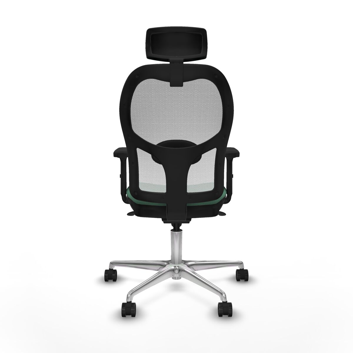 Silla de Oficina con Cabecero Piqueras y Crespo 2D086N2 Verde Esmeralda