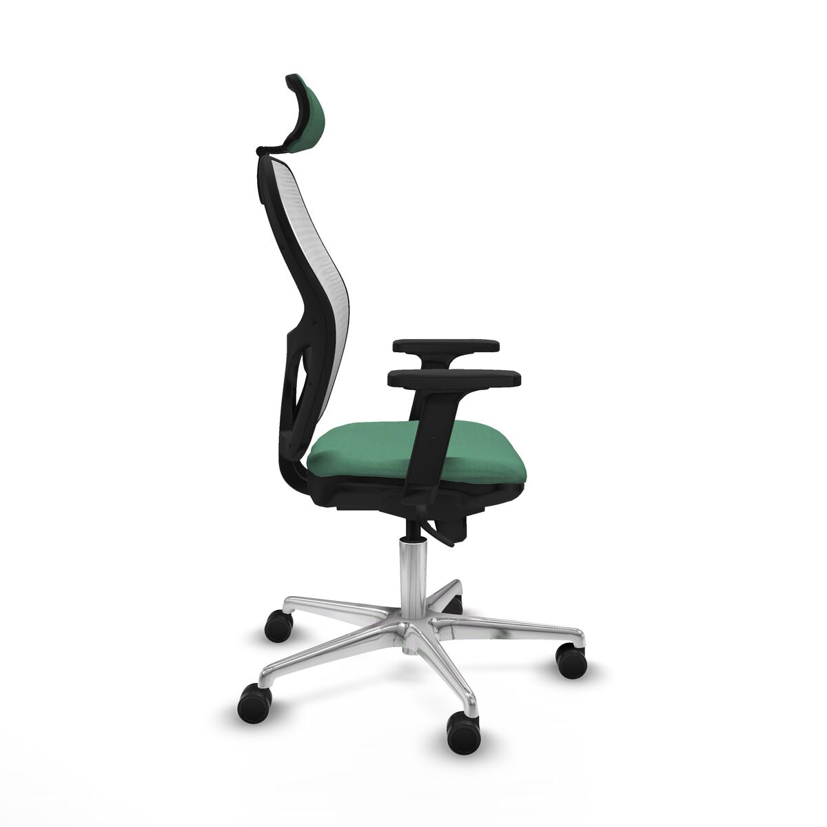 Silla de Oficina con Cabecero Piqueras y Crespo 2D086N2 Verde Esmeralda