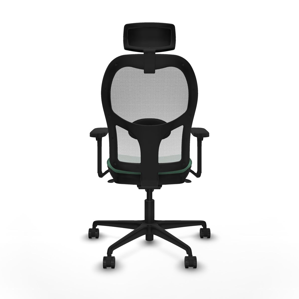 Silla de Oficina con Cabecero Piqueras y Crespo 3D036N2 Verde Esmeralda