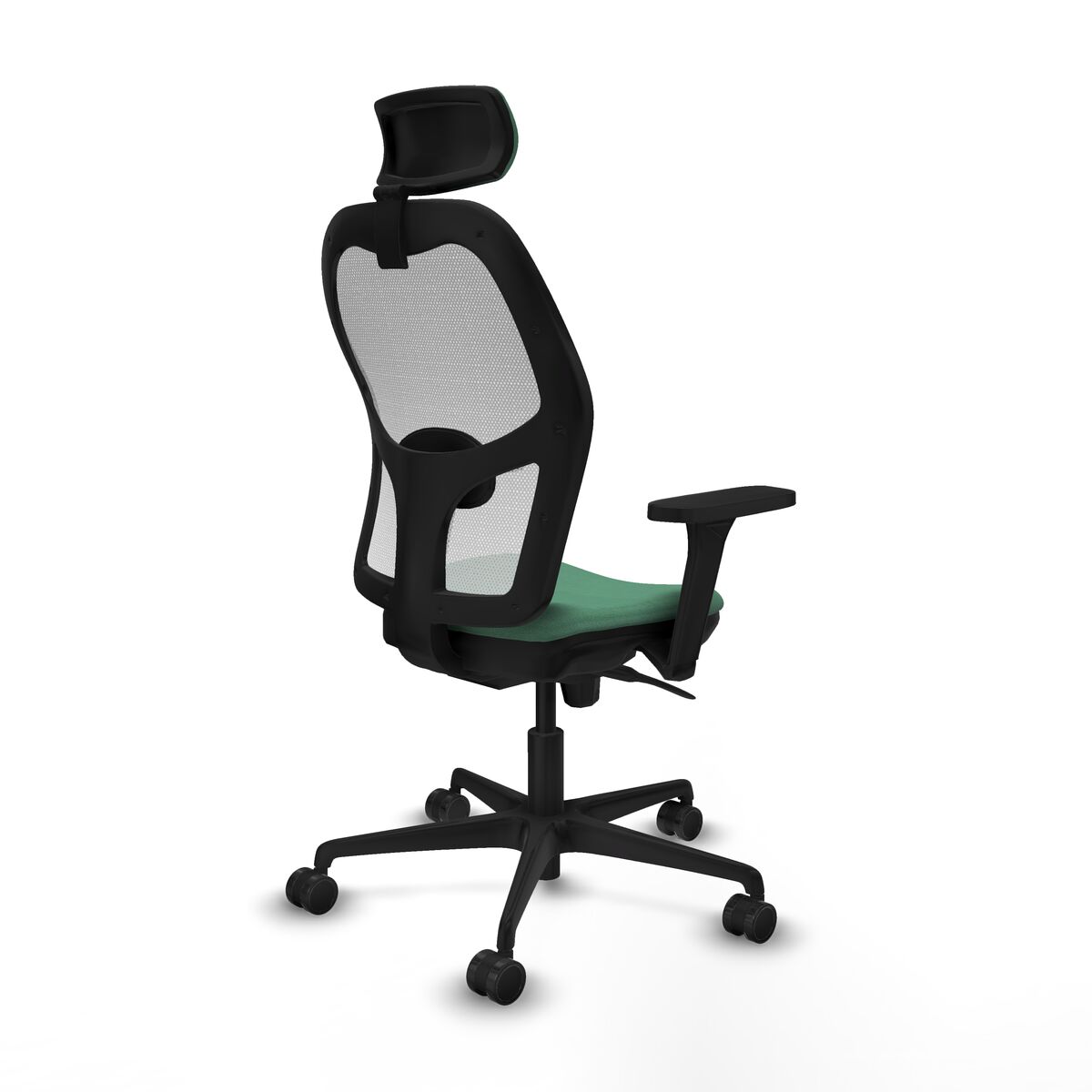 Silla de Oficina con Cabecero Piqueras y Crespo 3D036N2 Verde Esmeralda