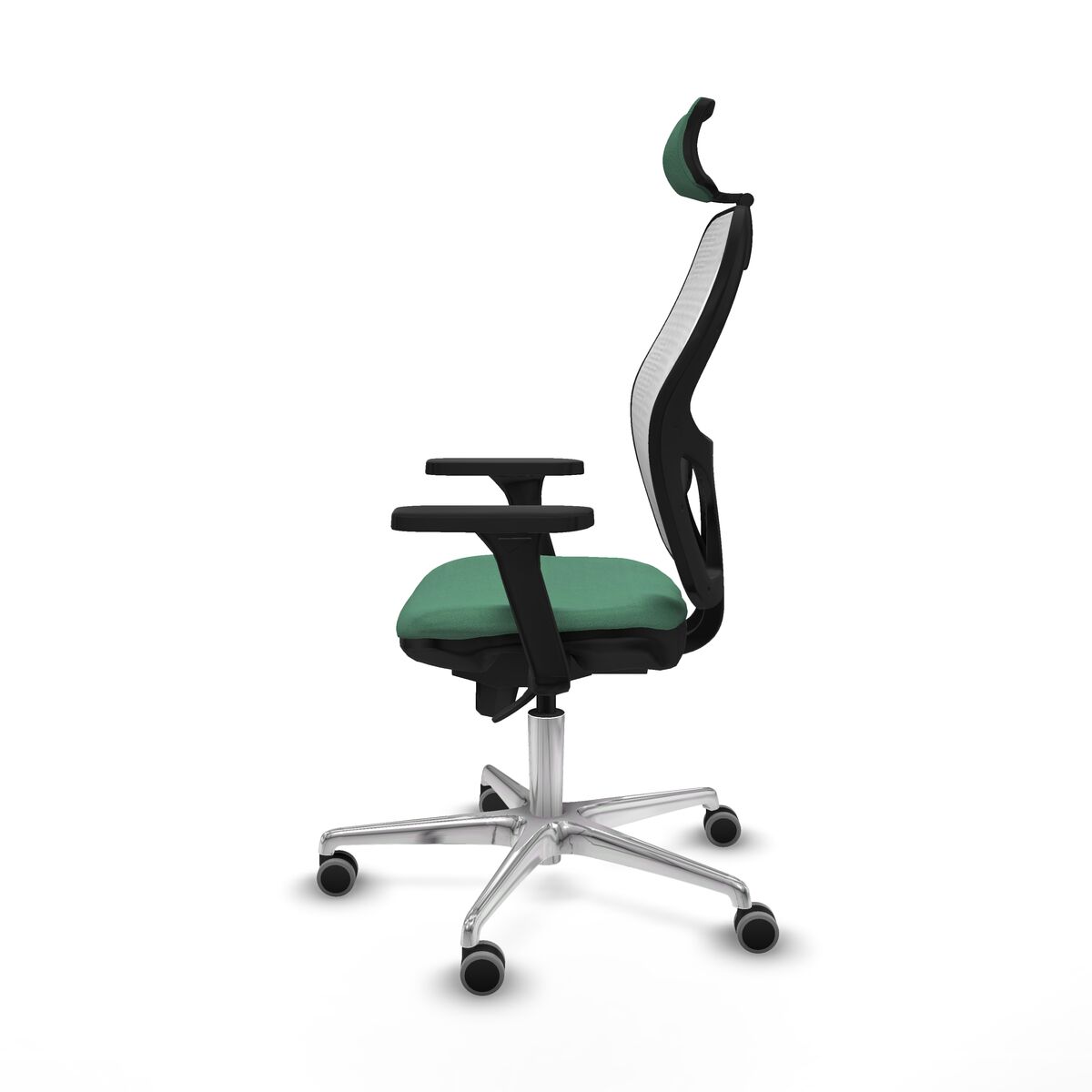 Silla de Oficina con Cabecero Piqueras y Crespo 3D086G2 Verde Esmeralda