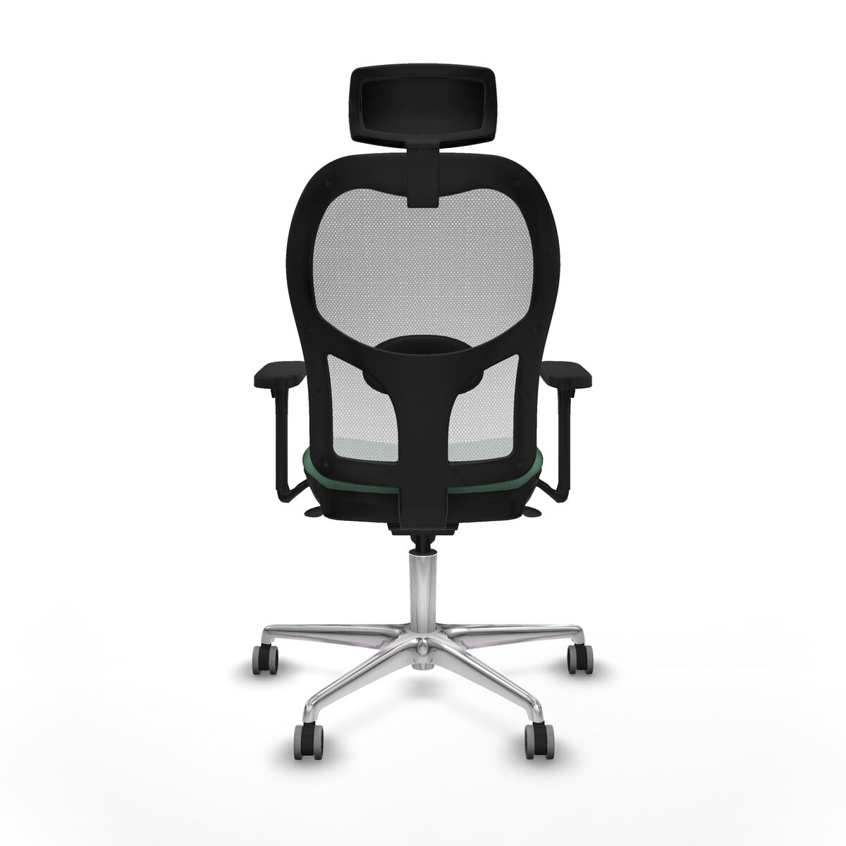 Silla de Oficina con Cabecero Piqueras y Crespo 3D086G2 Verde Esmeralda