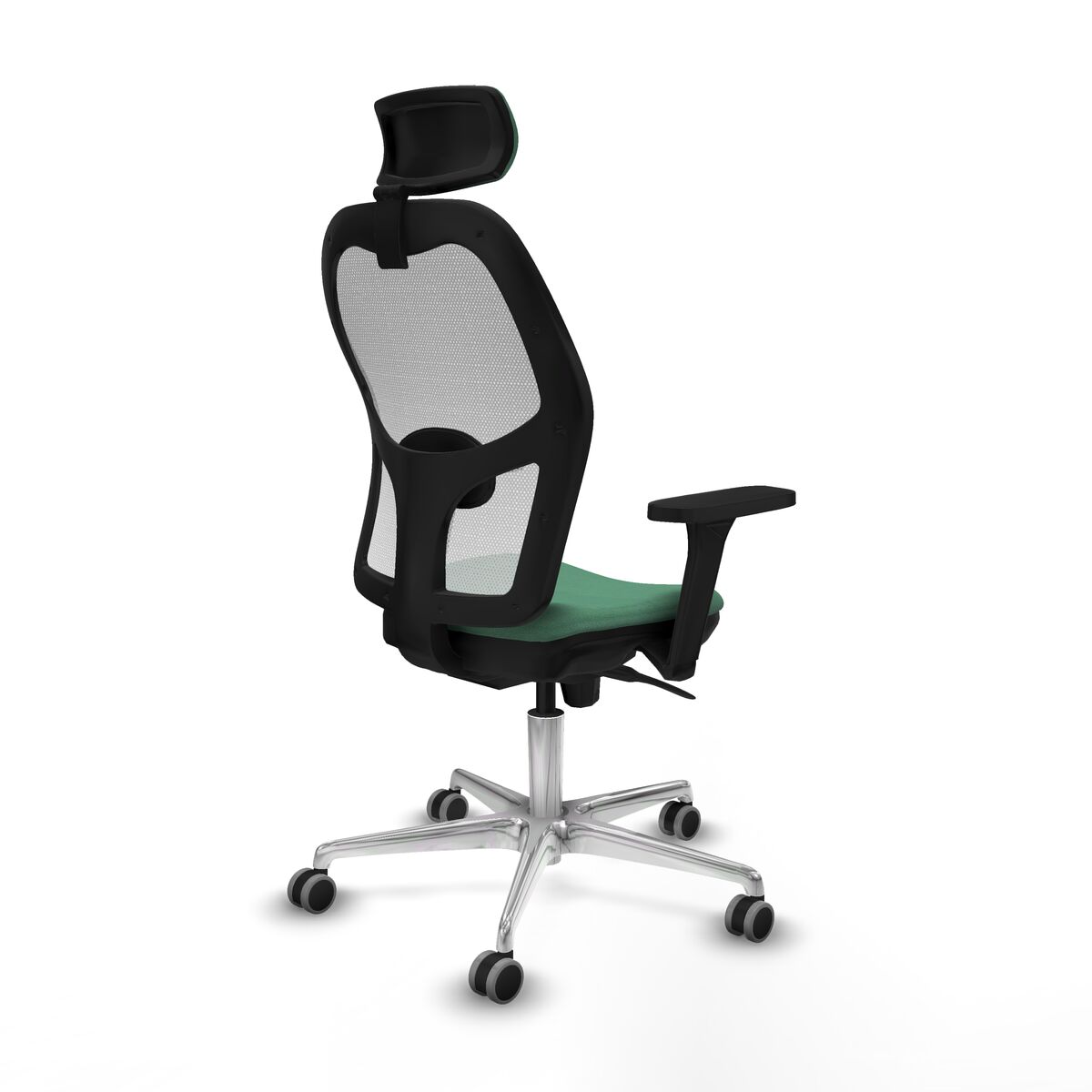 Silla de Oficina con Cabecero Piqueras y Crespo 3D086G2 Verde Esmeralda