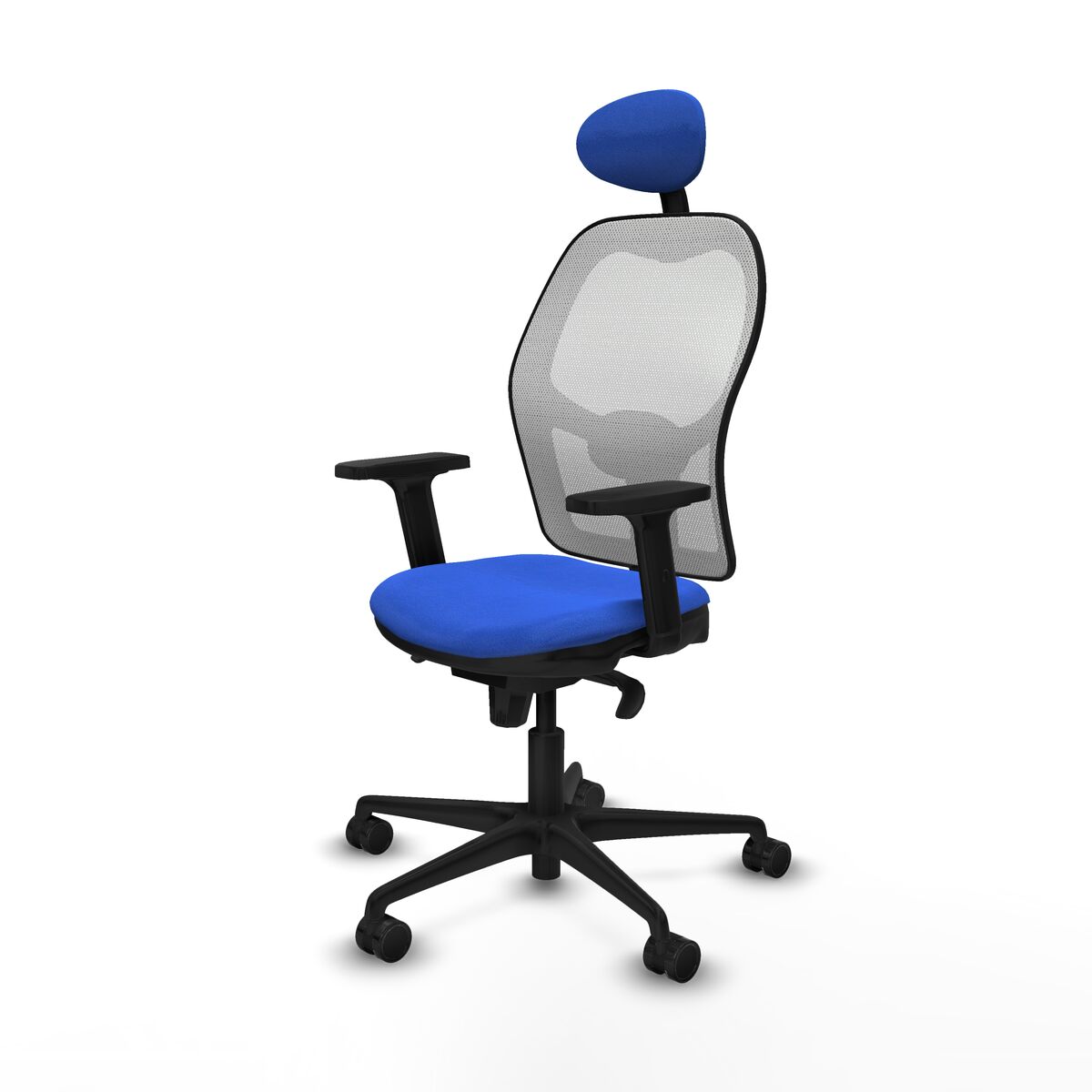 Silla de Oficina con Cabecero Piqueras y Crespo 2D036N1 Azul