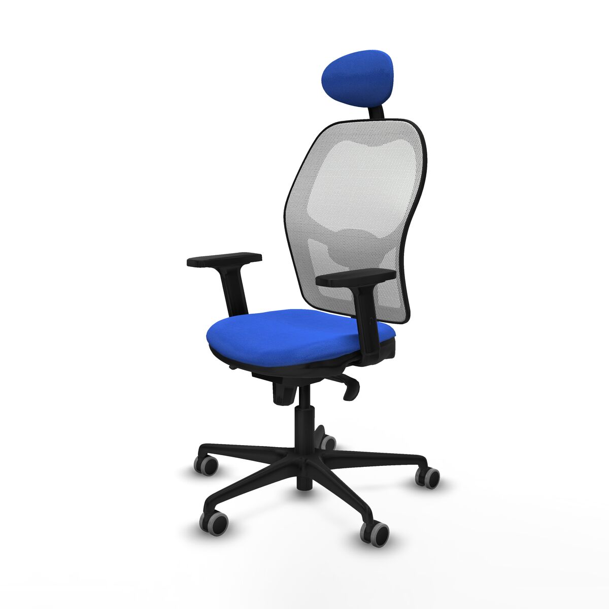 Silla de Oficina con Cabecero Piqueras y Crespo 2D036G1 Azul