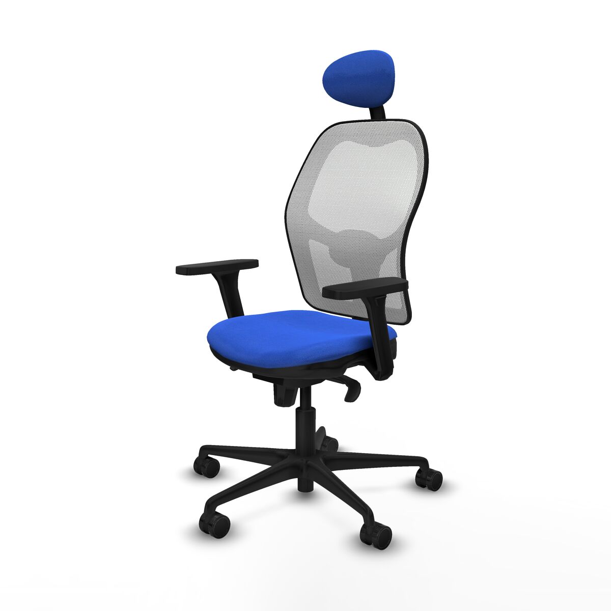 Silla de Oficina con Cabecero Piqueras y Crespo 3D036N1 Azul