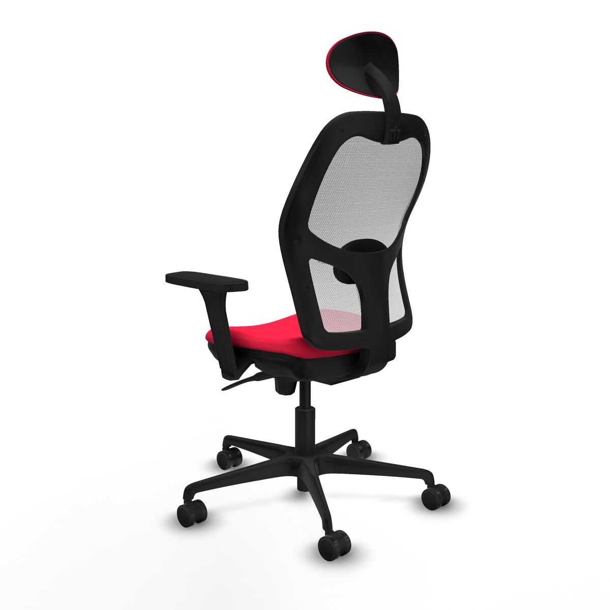 Silla de Oficina con Cabecero Piqueras y Crespo 3D036N1 Rojo