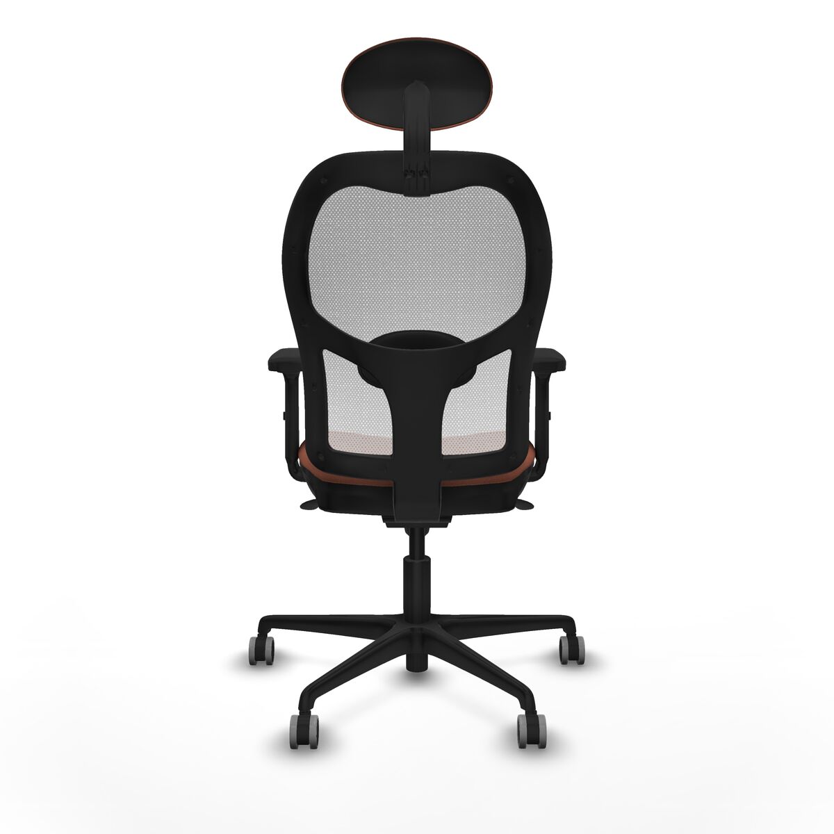 Silla de Oficina con Cabecero Piqueras y Crespo 2D036G1 Blanco Marrón