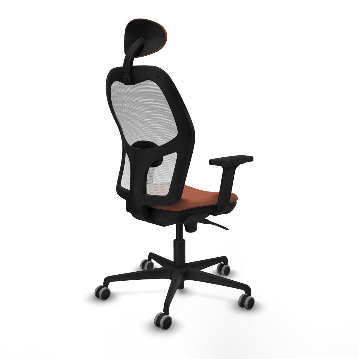 Silla de Oficina con Cabecero Piqueras y Crespo 2D036G1 Blanco Marrón