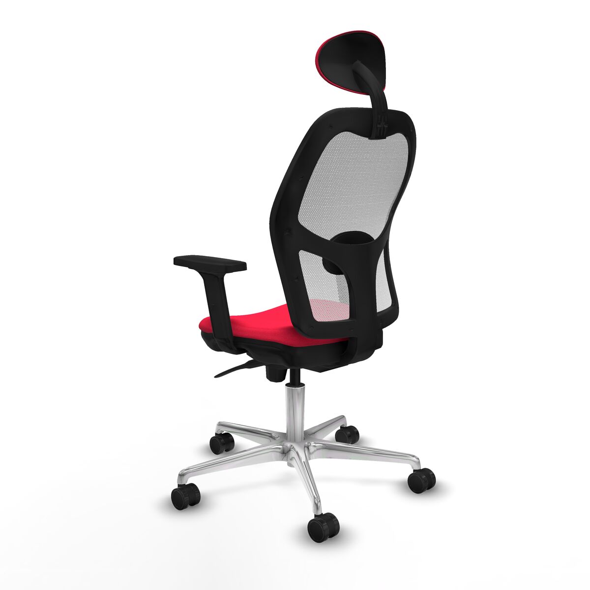Silla de Oficina con Cabecero Piqueras y Crespo 2D086N1 Rojo
