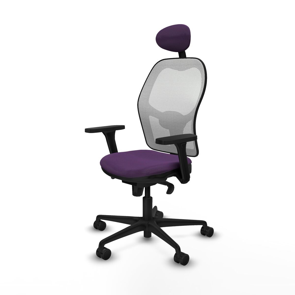 Silla de Oficina con Cabecero Piqueras y Crespo 3D036N1 Morado